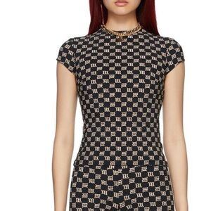 MISBHV reflective logo monogram Lara Top